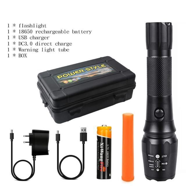 Forfait C - ZOOM - Lampe De Poche Tactique Led Rechargeable, Torche  Portable 18650 Zhiyu, Batterie L2 4200mah - Cdiscount Bricolage