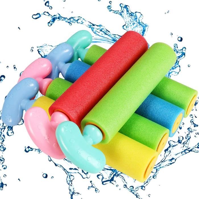 Lot De 5 Pistolets à Eau Mousse 33 Cm – Super Soaker Style – Jeux Aquatiques Été – Pour Piscine, Plage, Jardin – Dès 3 Ans – Couleurs Vives