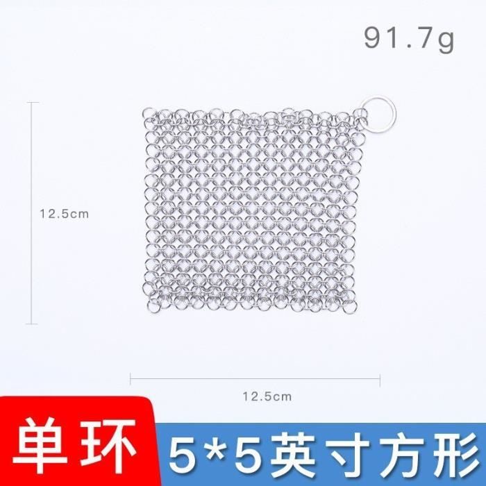 Candure Nettoyeur De Fonte En Acier Inoxydable 17,8 X 17,8 Cm Pour Tous Les Types De Plaques De Cuisson Poeles En Fonte Grills Et Fours Hollandais