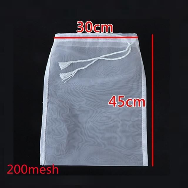 Filtration Liquide Lot De 3 Sacs Filtrants En Nylon 200 Mesh - 45x60 Cm - Pour Jus, Bière, Lait De Soja - Réutilisables Et Durables Maille 200 Micron