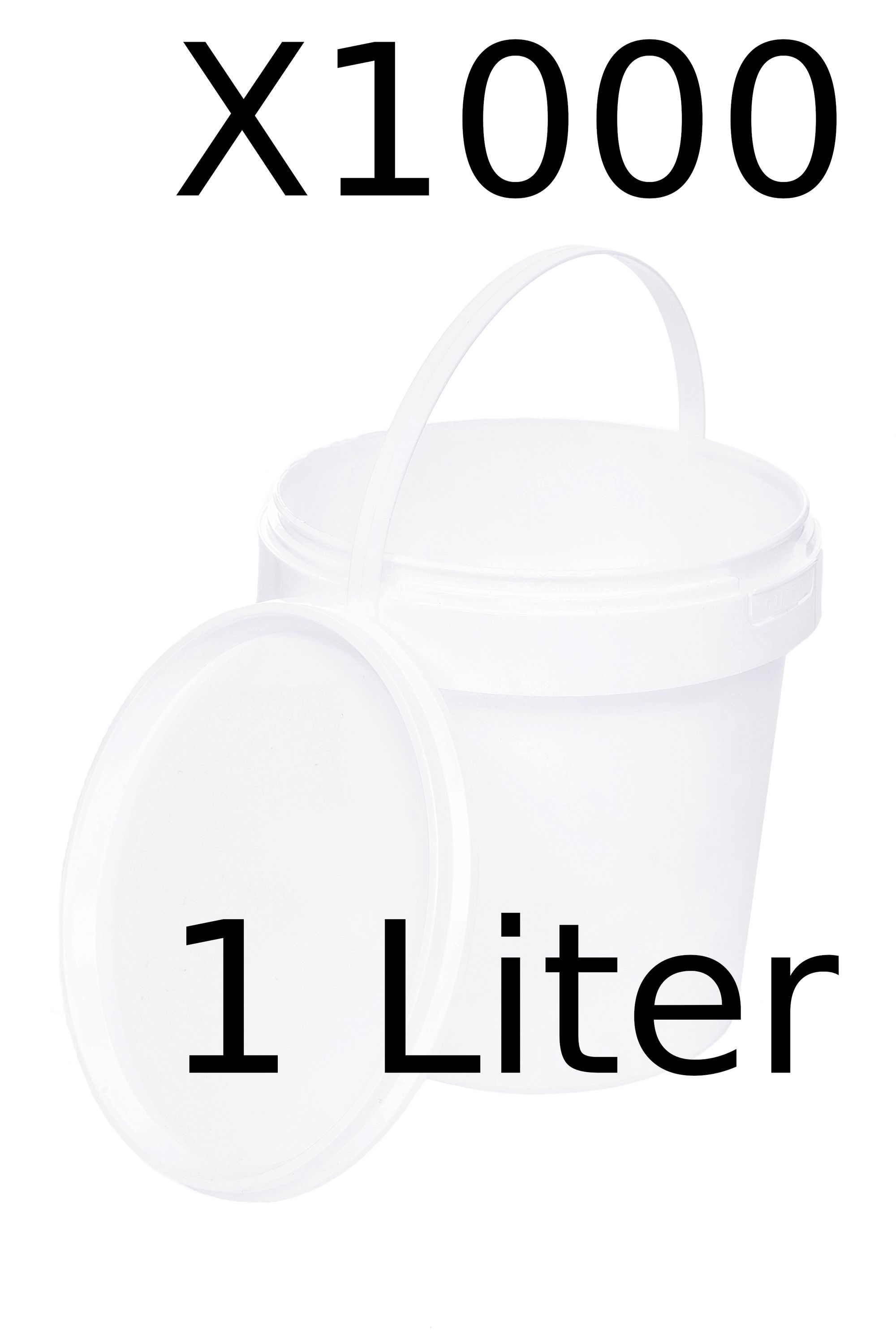 2 Seaux à Peinture Noirs Avec Couvercle - 1000ml (0.26 Gal) - Neufs Uxcell