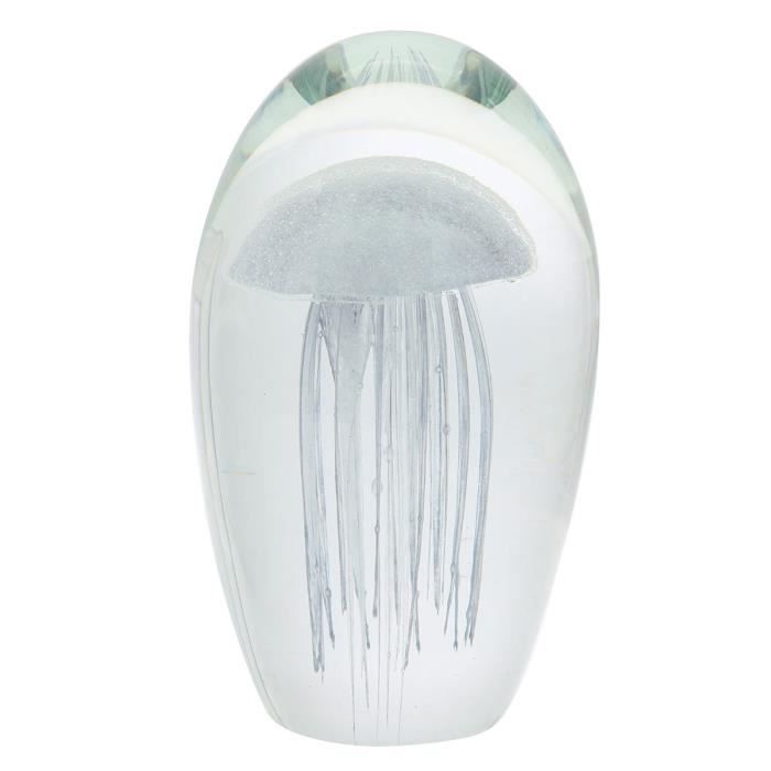 Pisapapeles De Cristal Con Medusa Naranja - Decoración Elegante Para Oficina O Casa