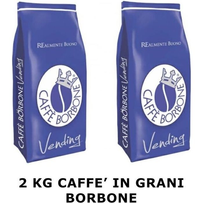 2x Caffè Borbone - Grains de café Blue mélange Pack 1 kg