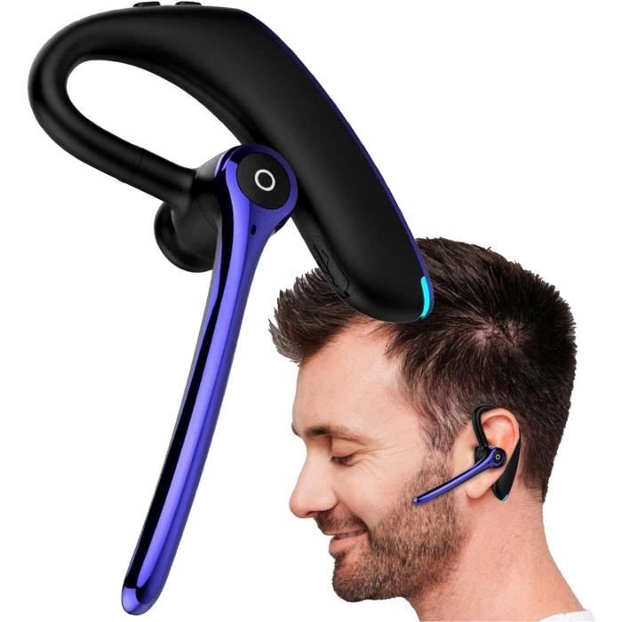 Casque Bluetooth Mono Oreillette 5.4 - Écouteur Longue Veille 200 Heures Avec Microphone Pour Appels