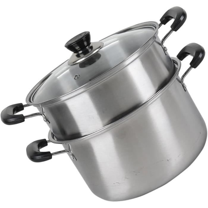 Cuiseur vapeur compact 3 paniers inox électrique