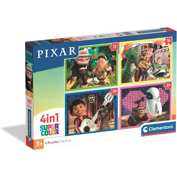 CLEMENTONI Puzzle 4 en 1 Pixar
