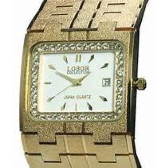 Montre LOBOR Collection Plaquée Or avec Date. u486eb