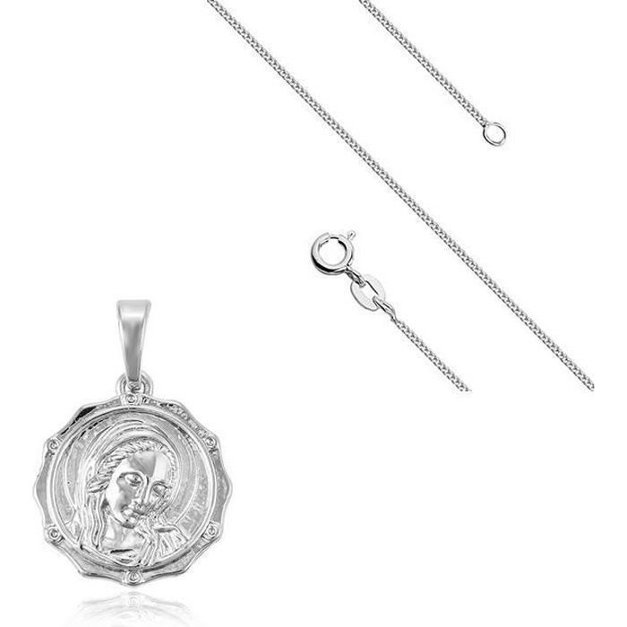 Pendentif Médaille Vierge Zodiaque - Argent Sterling 925 - Neuf