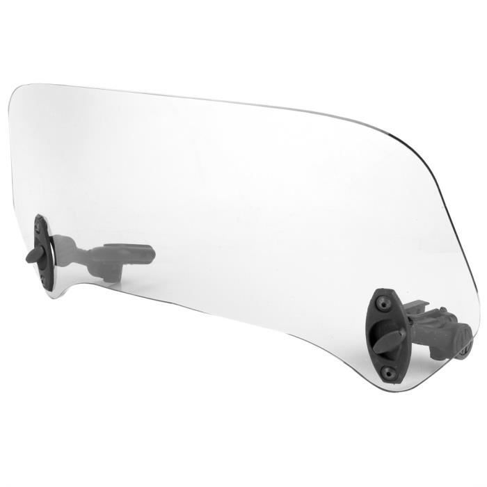 Fydun Pare-Brise Moto Transparent Réglable - Déflecteur Anti-Vent Et Anti-Rayures Universel