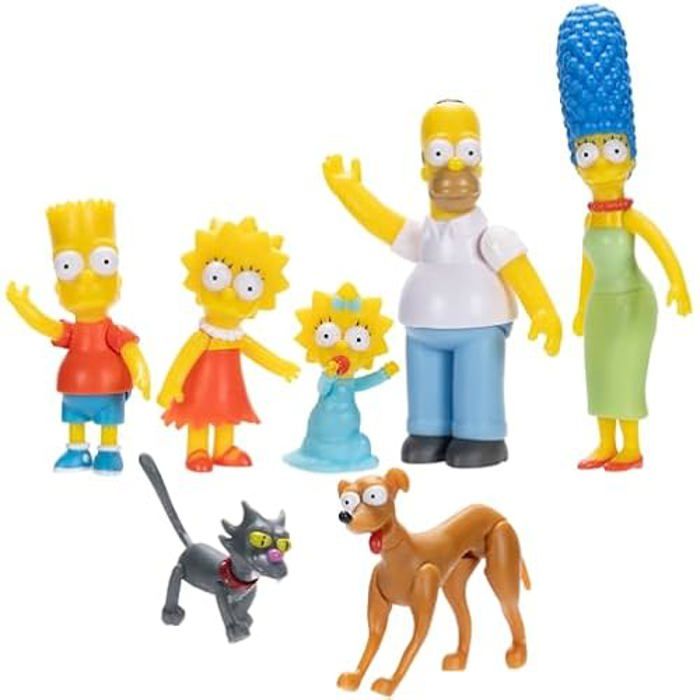 Figurines Articulées - DISNEY - Famille Simpson - 7 Personnages - Durables - Sécurisées