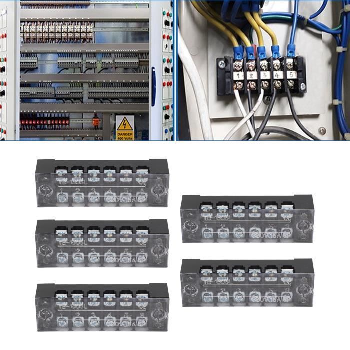 MECCANIXITY Lot De 2 Barres De Mise à La Terre En Laiton 8 Positions Pour Boîte électrique