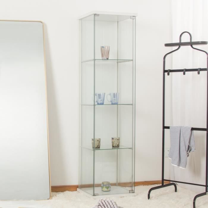 Vitrine Salon Avec étagères - 112.5x40x147 Cm, En Stratifié, Design Moderne, Pour Rangement Et Décoration - 9