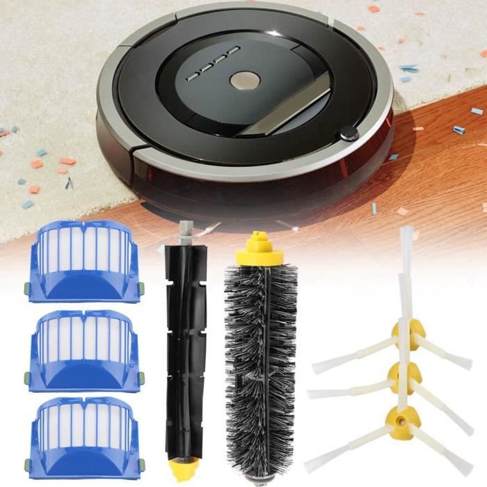 CES Kit De Accessoire Irobot Roomba Remplaçant Poils Brosses Flexibles Pour  Batteur Brosses Latérales Armées Filtres Pour Irobot Roo