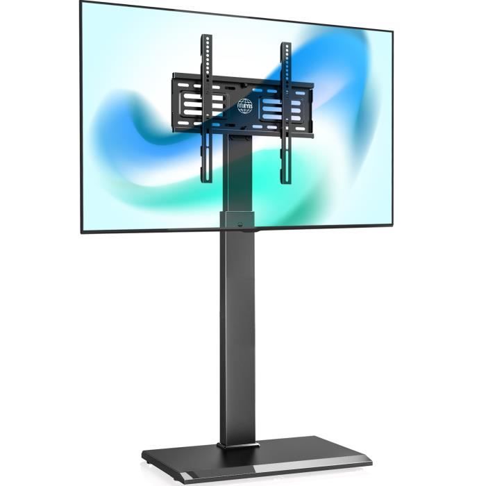 FITUEYES Meuble TV au Sol avec Base en Fer pour Téléviseur de 27à 55 Pouce
