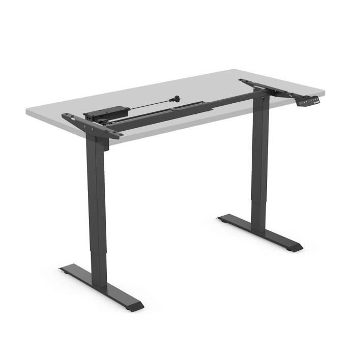 FLEXISPOT E1W Bureau Réglable Electrique en Hauteur Bureau Debout Cadre Seul à 2 Etages avec Moteur Unique Blanc Cadre en Acier avec Un Clavier Smart pour Mémoire Automatique 