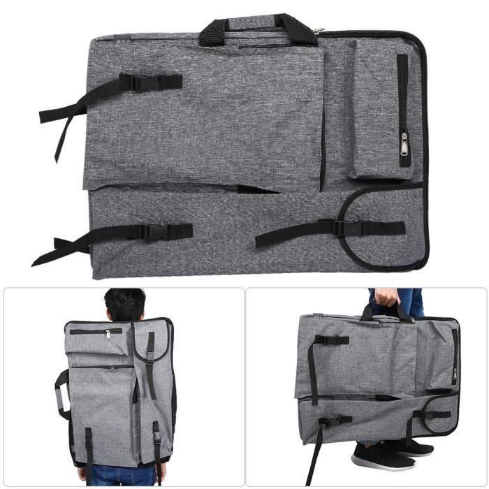 Sac à Dos Artiste Portfolio 4K Étanché - Grand Étui Transport Planches Dessin, Toile 300D, Bandoulière Réglable