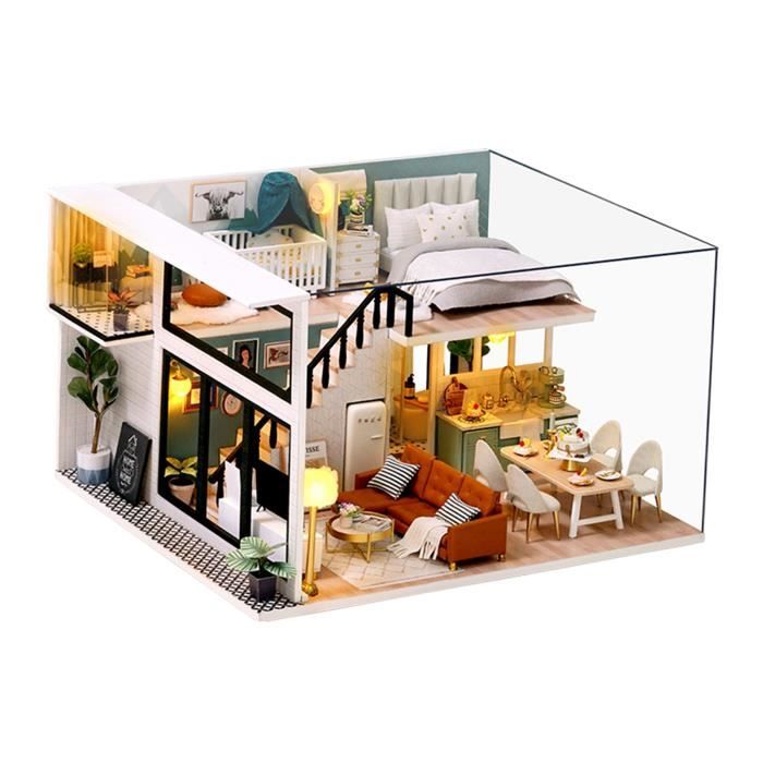 marque generique - DIY Miniature Dollhouse Kit Petite Maison Kit Miniatures  Mini Maison DIY Kits DIY Dollhouse Kit Modèle Maison Artisanat pour Adultes  femmes Fille - Poupées - Rue du Commerce
