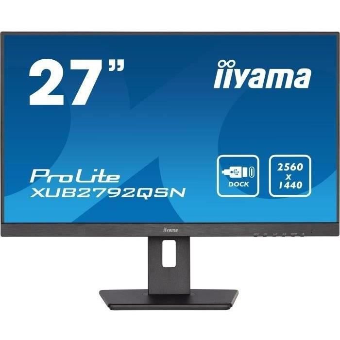 Ecran PC Gamer - IIYAMA G2740QSU-B1 G-Master Black Hawk - 27 QHD 2K -  Dalle IPS - 1 ms - 75Hz - HDMI / DisplayPort - AMD FreeSync - Cdiscount  Informatique