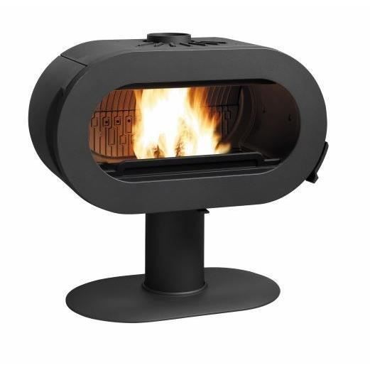 Invicta Poêle à bois - Fifty plus pied - 10 KW - En fonte - Bûches 60 cm