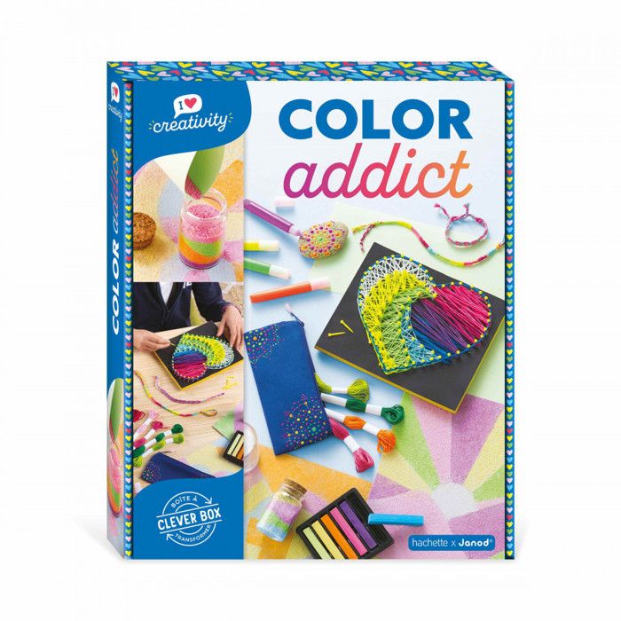JANOD I Love Creativity Multiactivites 8 Creations Color Addict Kit Loisir Creatif Enfant Des 8 Ans Cdiscount Jeux Jouets