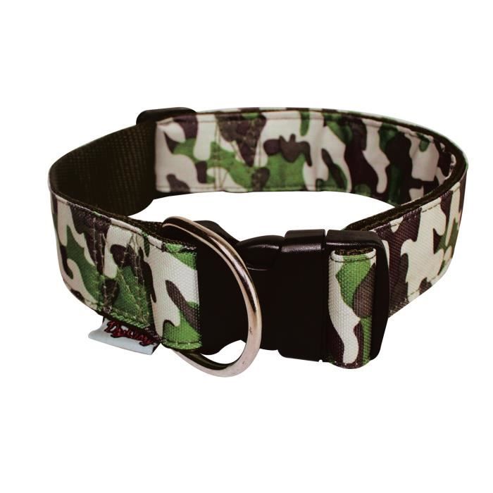 Comparer les prix de Collier - L3C - Design Militaire - Réglable 50 à 70 cm - Largeur 40 mm - Pour Chien