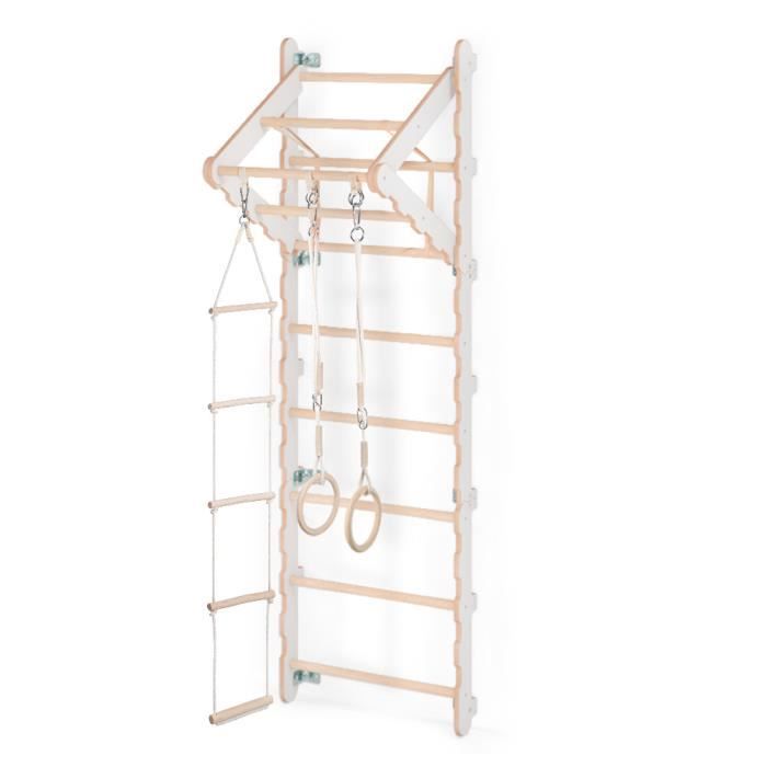 NiroSport Barres Murales M1 Mur De Gymnastique Espalier D'enfants Jaune 240-290 Cm