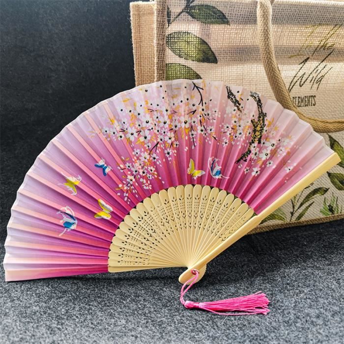 Éventail Noir Dentelle Dorée – 2 Pièces – Éventail Pliable Mariage, Fête – Accessoire Décoratif