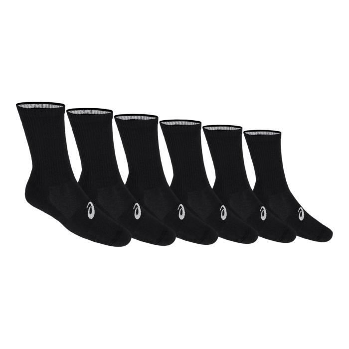 Chaussettes de Running Asics Crew (x6) - Noir - Mixte - Respirant Chaussettes de Running Asics Crew (x6) - Noir - Mixte - Respirant