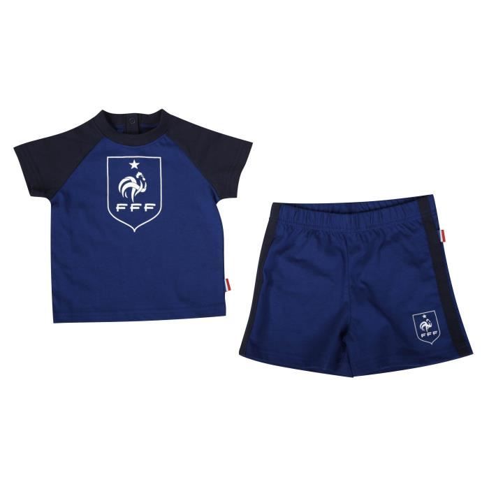 Ensemble T Shirt Short Bébé Fff Collection Officielle
