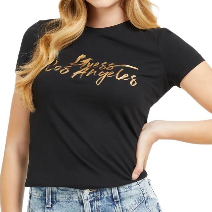 T-shirt femme Guess Gold LA - jet black - XS