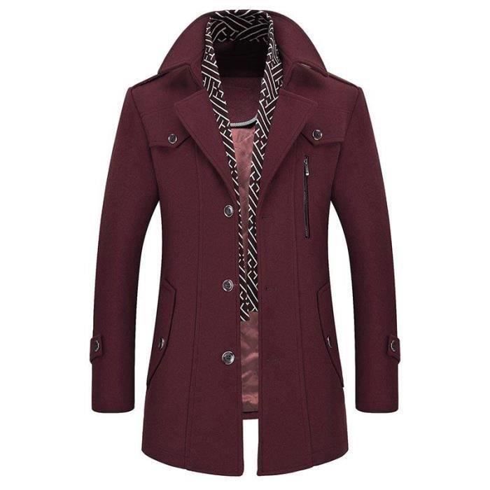 Manteau homme bordeaux 2025