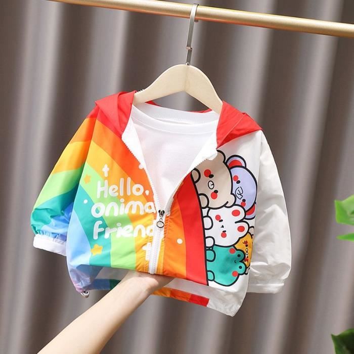 Doudoune Mixte Enfant Mi-Longue Chaude Hiver Epais Fausse Fourrure A