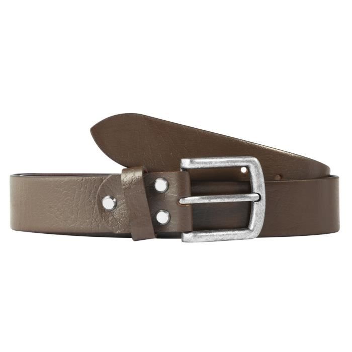 Ceinture homme cuir veritable 100 cm luxe simple marron Largeur 3.8 cm