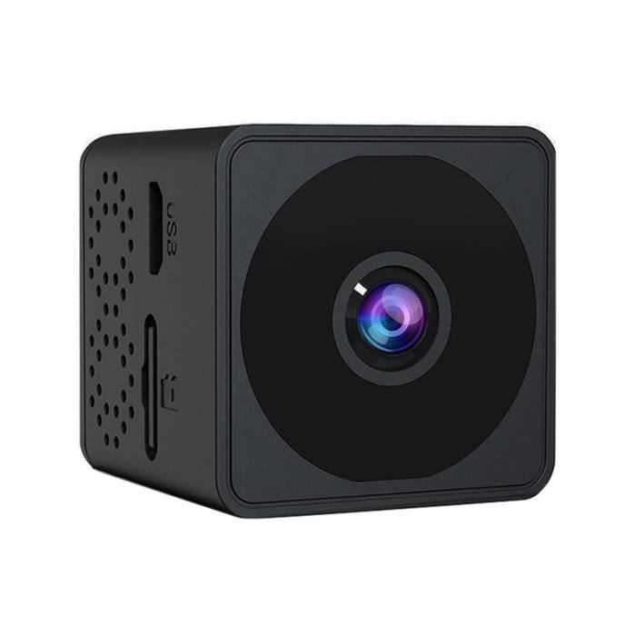 Caméra WiFi Mini 1080P - Surveillance Intérieur/extérieur, Détection Mouvement, Vision Nocturne, Batterie 90min, Micro SD 128G Max