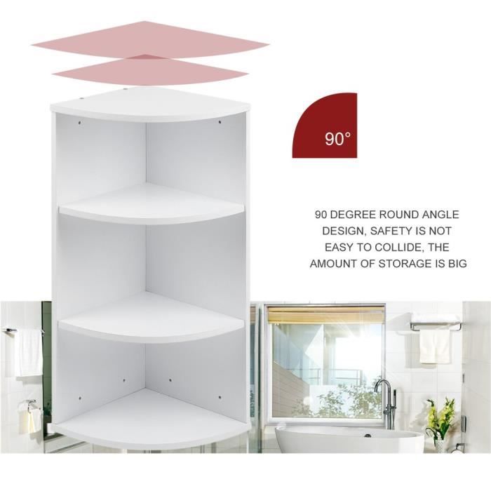 Meuble De Rangement D Angle Salle De Bain Meuble Etagere Salle De Bains Espace De Rangement Rangement D Angle En Bois Achat Vente Meuble Etagere Meuble Etagere Salle De Bains Cdiscount