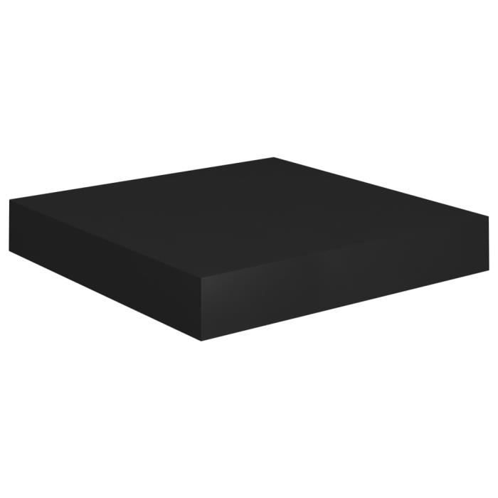 37756•soldes] excellent étagère murale flottante noir 23x23,5x3,8 cm mdf - supersize:23x23,5x3,8 cm ,style rétro classique