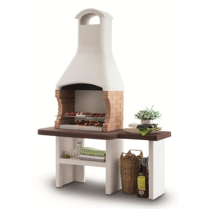Photo de barbecue-en-pierre-a-bois-et-charbon-jesolo-avec-hotte-et-plan-laterale