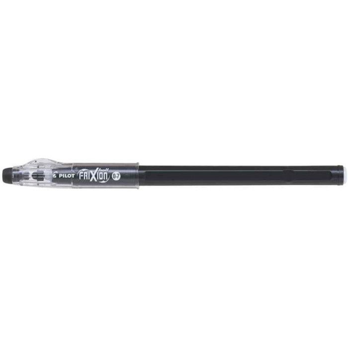 Penne Gel Penna Roller PILOT FRIXION Ball Stick 07 - Nero - Inchiostro Cancellabile Con Gomma Integrata (Set Da 6 Penne) Punta 0.35 Mm Nera