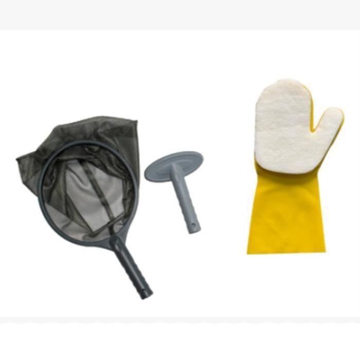 Kit Nettoyage Spa Et Piscine KAHEIGN - Skimmer, Brosse, Tampon Et Gants Pour Bassins