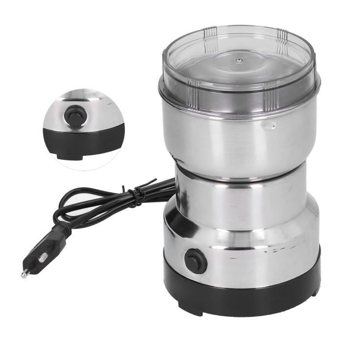 Moulin à Café Électrique En Acier Inoxydable 304 - Broyeur Pour Grains, Épices, Noix, Légumes - Moteur Puissant, Bol Amovible - 9