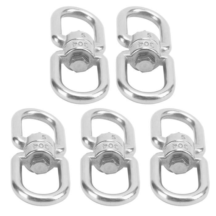 Crochets Pivotants - HURRISE - M5 - Acier Inoxydable - Lot de 5