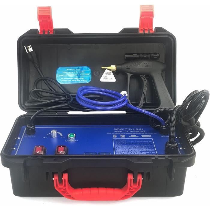 Nettoyeur Vapeur Haute Température 3000W - 220V, Pression 2-3.5 Bar - Pour Clim, Hotte, Voiture - Sans Réservoir