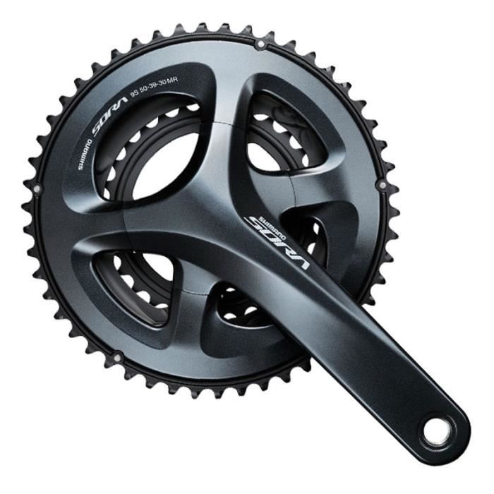 Pédalier Sora FC-R3030 3x9V 50x39x30 - 175 mm - SHIMANO - Vélo loisir - Mixte - Noir