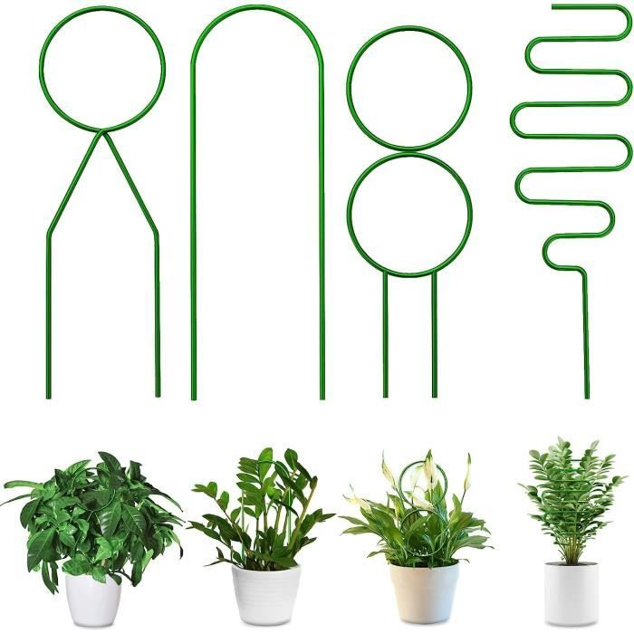 Treillis Pour Plantes Grimpantes - Lot De 8 Supports Avec 50 Attaches - Jardin Ou Pot