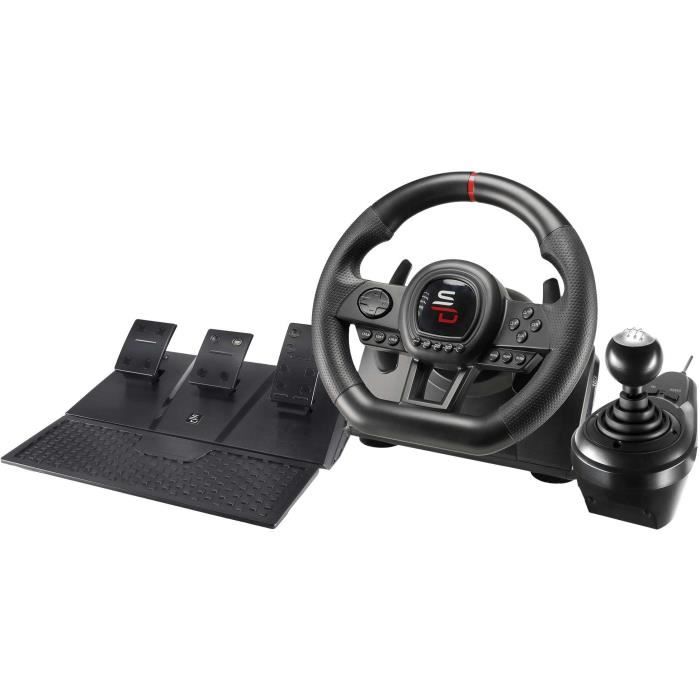 Volant de simulation de course - SUBSONIC - GS650-X - Blanc - Bi-matière - Réglable en hauteur