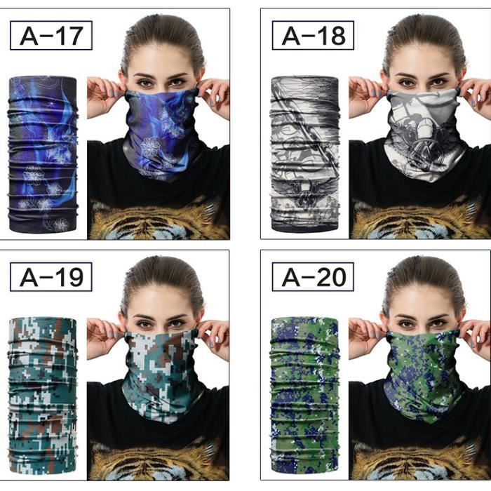 Bandana Multifonctions, Lot De 8 Foulard Multifonction, Tour De Cou Echarpe Bandana, Elastique