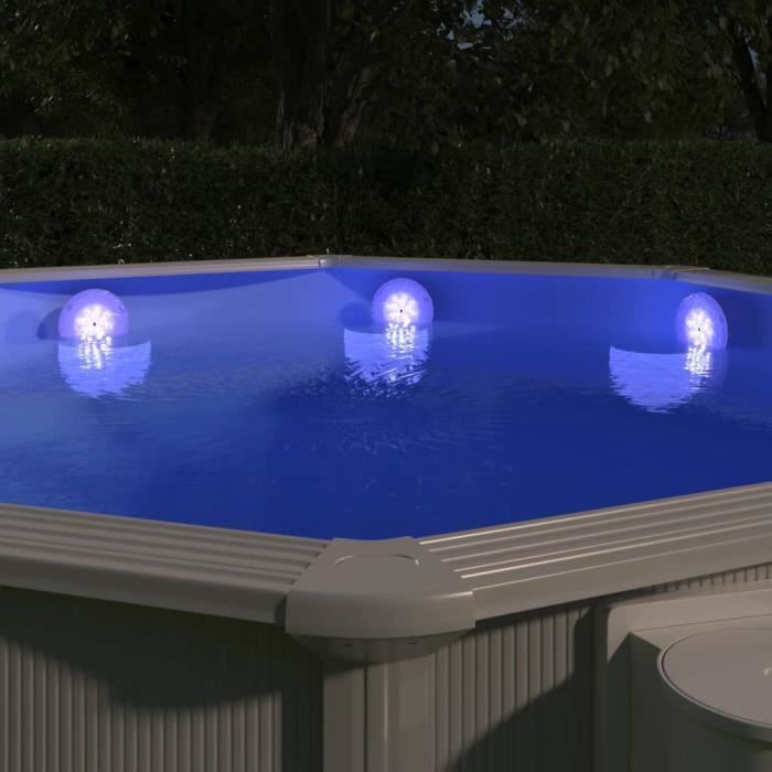 2 Lampes Flottantes LED Pour Piscine - 40 Cm, 16 Couleurs, Télécommande - IP67 étanche - Ambiance Jardin Fête Extérieure