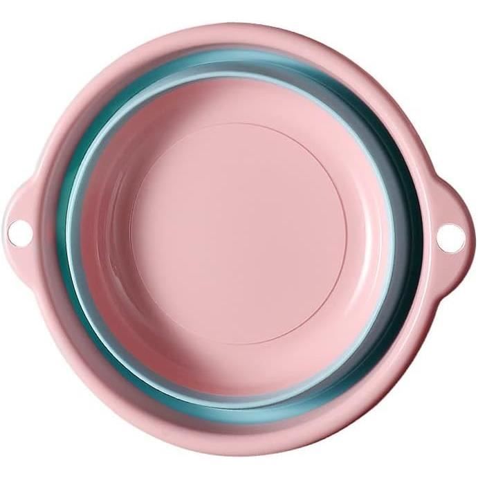Lavabo Pliable Plastique 29,6 X 27 X 4 Cm - Bassine Portable Avec Poignées, Idéal Cuisine, Camping, Voyage (couleurs Disponibles)