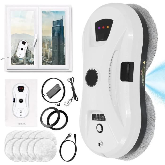 Robot Nettoyeur De Vitres IDEEBO C200 - Aspiration 4500Pa, Pulvérisation Double, Télécommande - Pour Intérieur Et Extérieur
