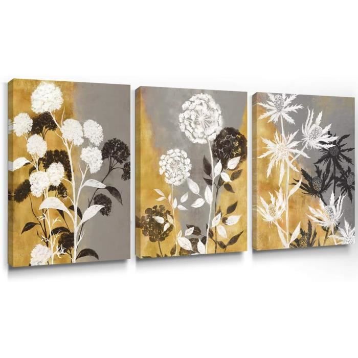 Lot De 3 Toiles Sur Châssis En Lin 440 G/m² - Format 50 X 70 Cm, Pré-apprêtées, Pour Peinture Acrylique/huile